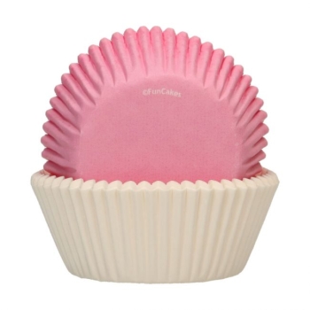 Cupcake Baking Cases - Pink and White